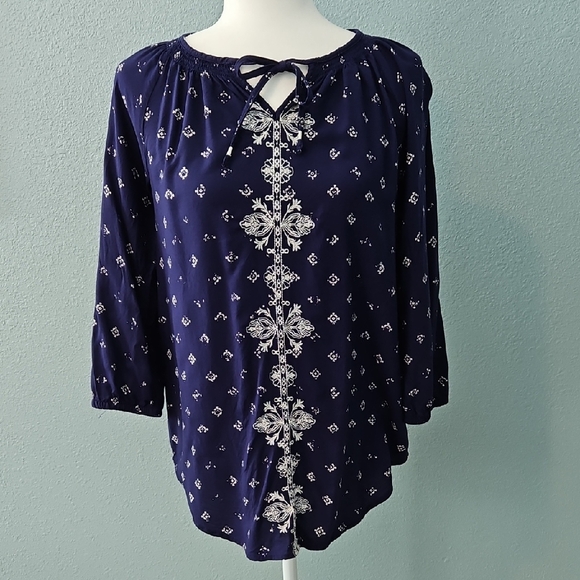 Sonoma Goods For Life Tops - Navy & White Blouse
